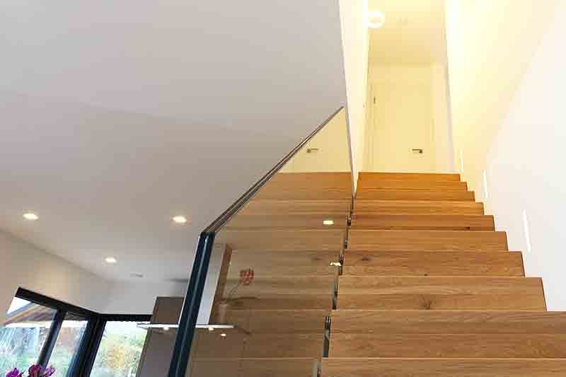 Faltwerktreppe Glasbrüstung ohne Handlauf