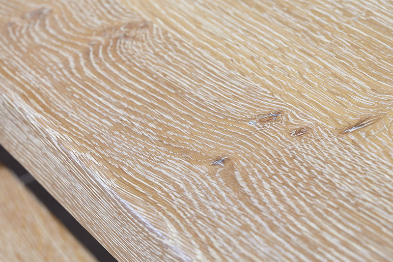 Handlauftreppe Eiche gekälkt